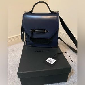 Mackage leather crossbody bag - Navy Blue